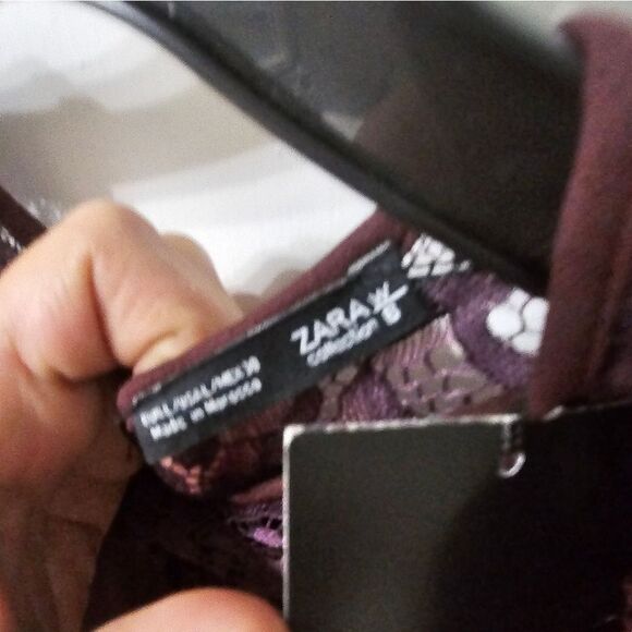 NWT Zara Plum Colored Sleeveless Dress Sz L - Picture 6 of 7